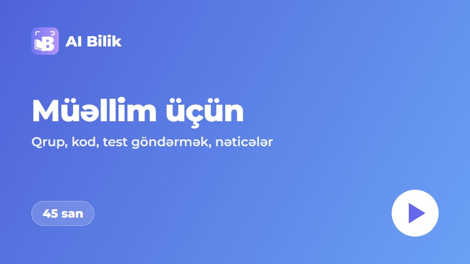 Video örtüyü: Müəllim üçün